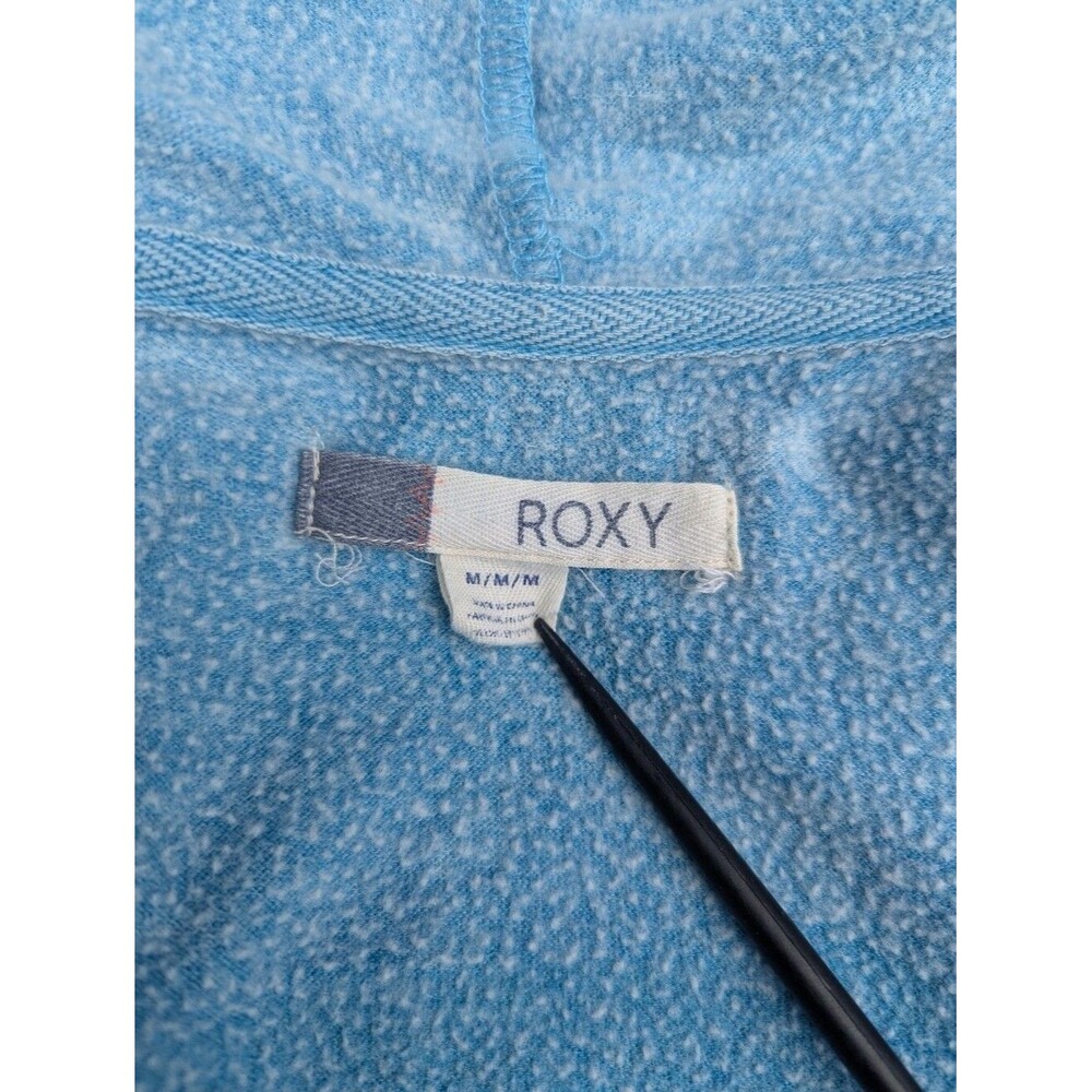 Roxy Light Blue Palm Block Graphic Zip Up Hoodie - Picture 5 of 5
